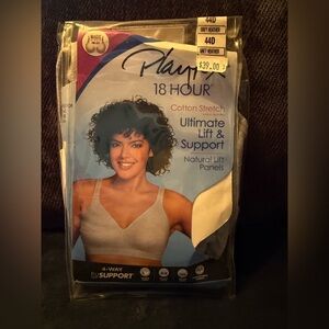 NEW Playtex 18 Hour Cotton Stretch Bra - Gray